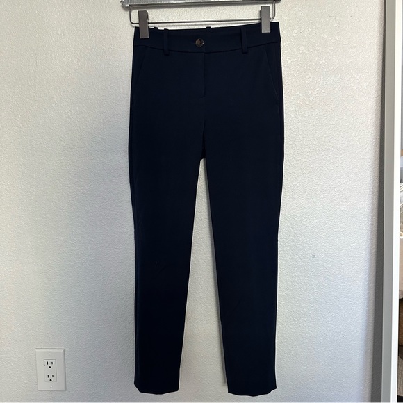 J Crew Kallie Straight-Leg Pant, 00, Navy - Picture 8 of 9